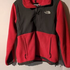 The North Face Kids Red and Gray Puffer Jacket